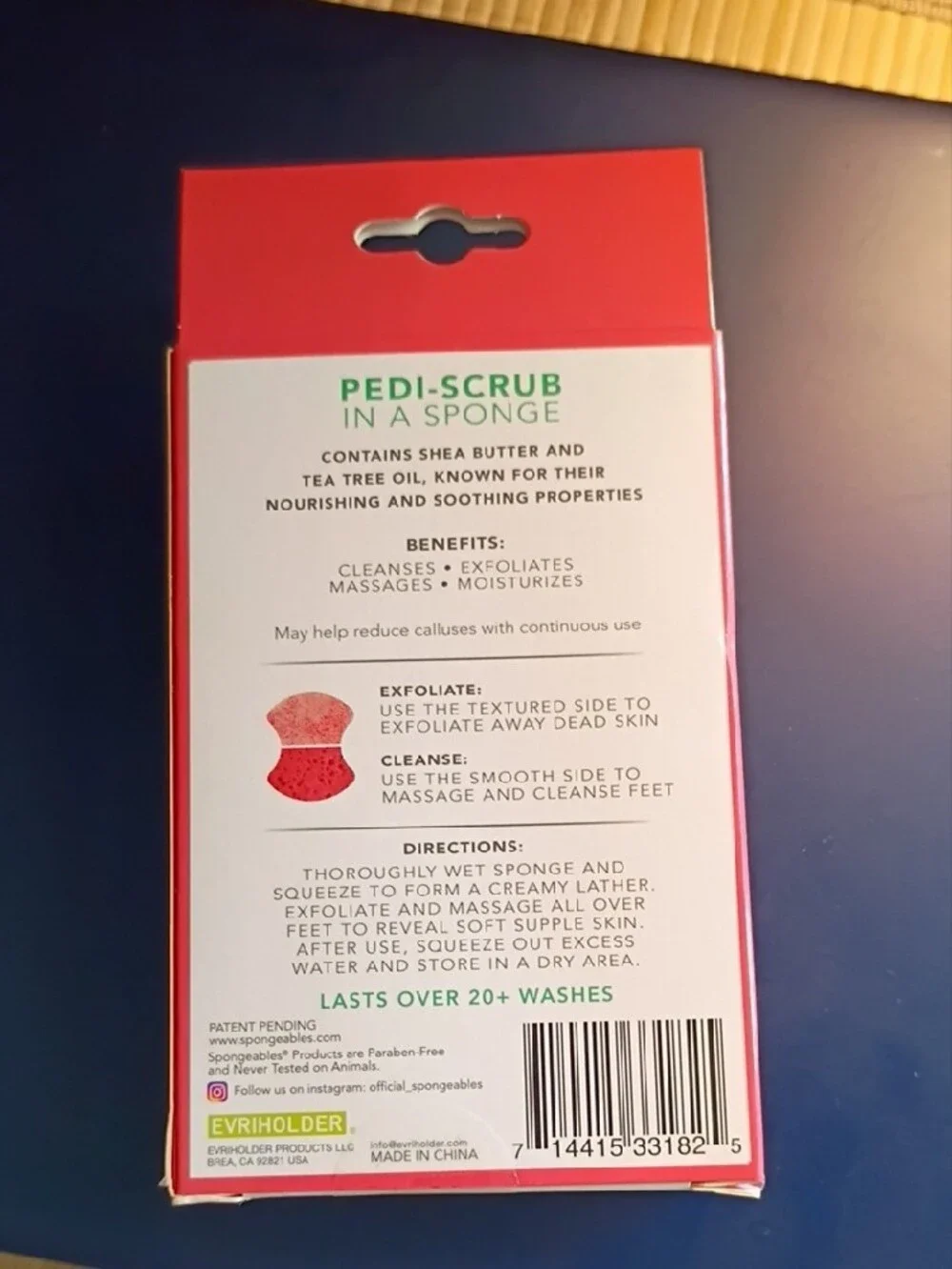 Pink Watermelon Pedi-Scrub Sponge